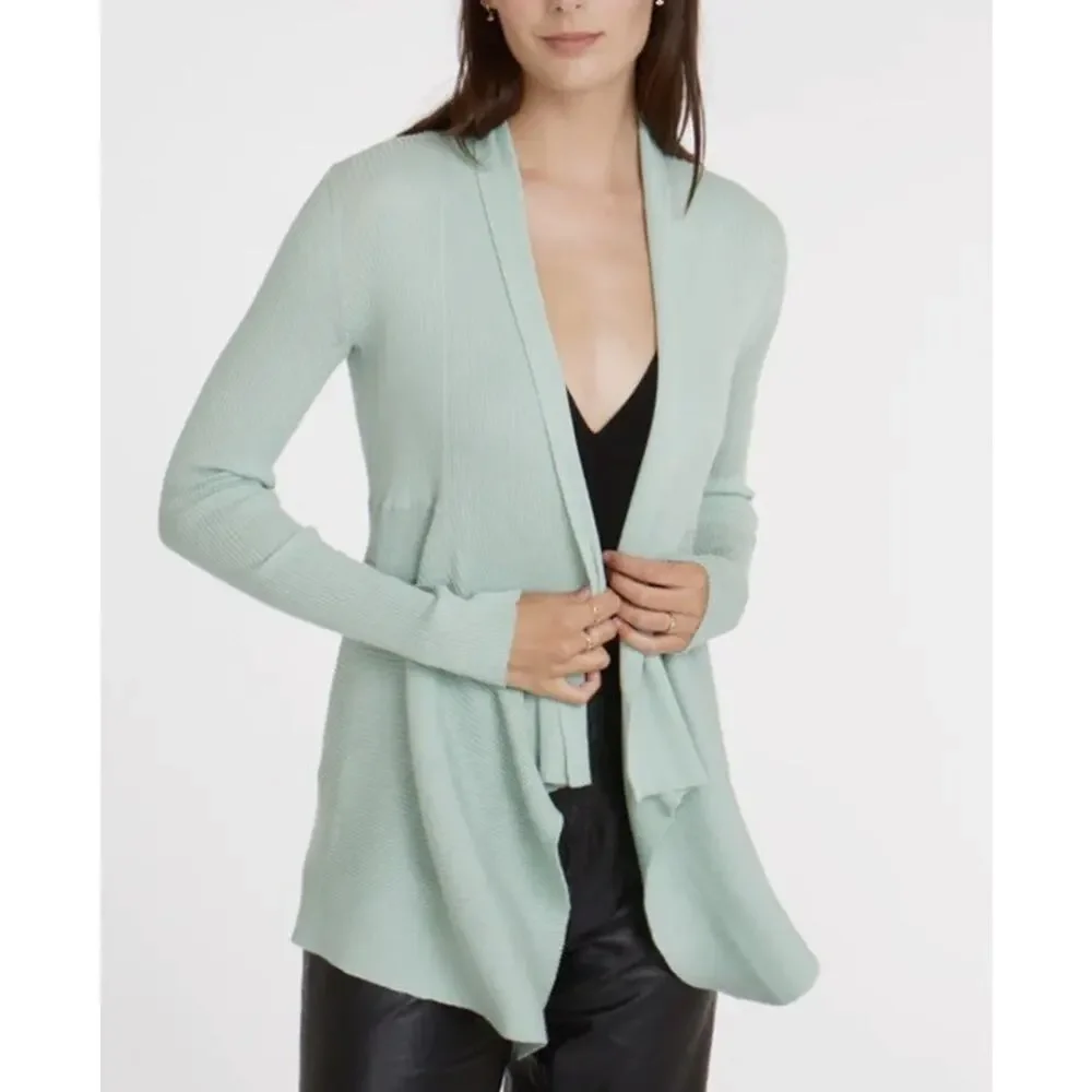 Autumn Cashmere Cardigan Sweater 100% Cashmere Light Blue Green size XS - Picture 3 of 10